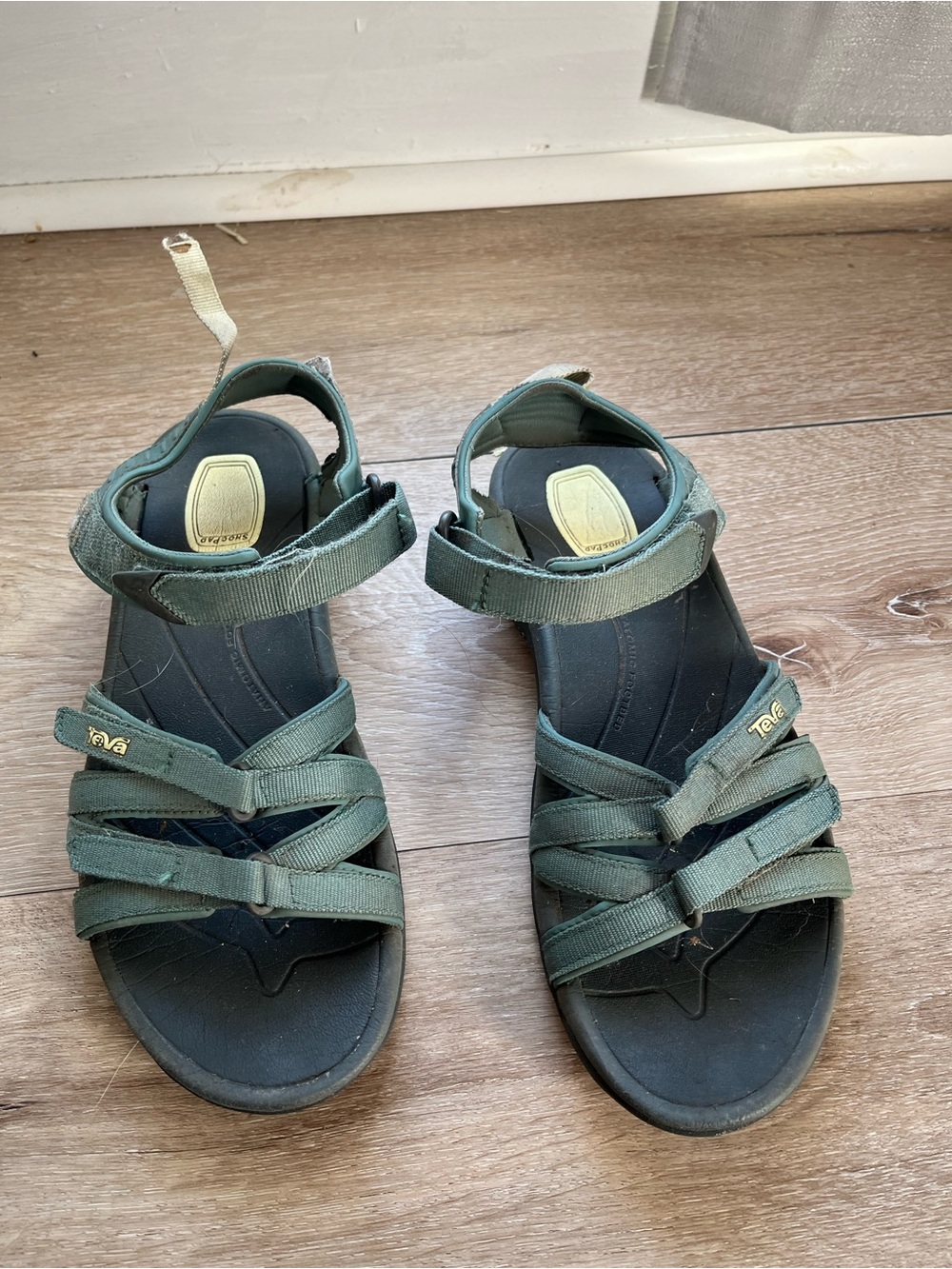 Teva Tirra Women's Green Multi-Strap Hiking Sandals
